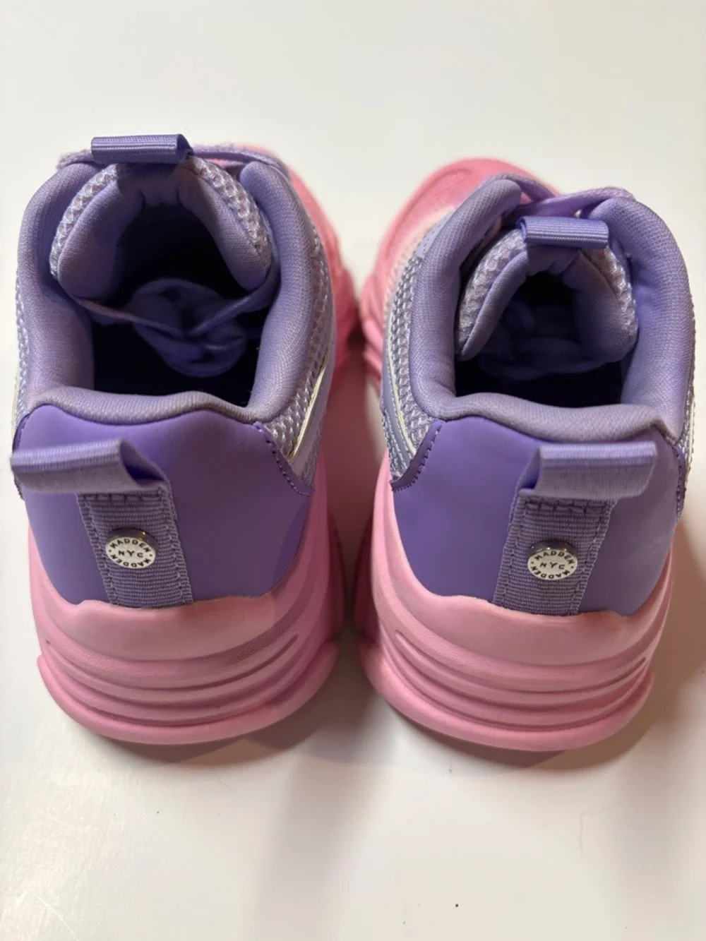 Madden NYC Pink Purple Chunky Sneakers Kids Girls Size 1 Athletic - Picture 4 of 7